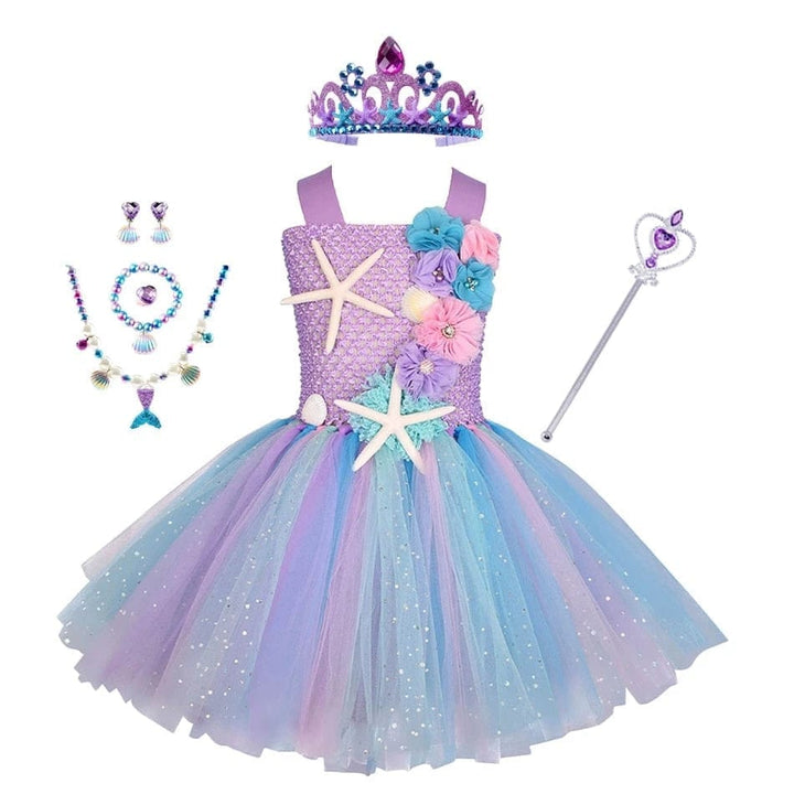 Girls Pastel Ariel Mermaid Tutu Dress BENNYS 