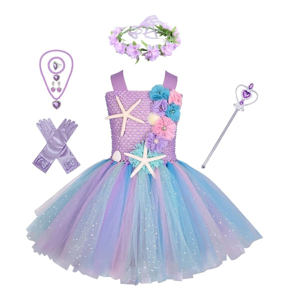 Girls Pastel Ariel Mermaid Tutu Dress BENNYS 