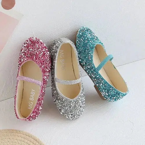 Girls Summer Sequin Flat Shoes