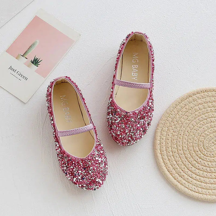 Girls Summer Sequin Flat Shoes