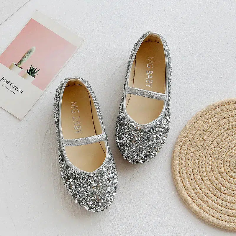 Girls Summer Sequin Flat Shoes