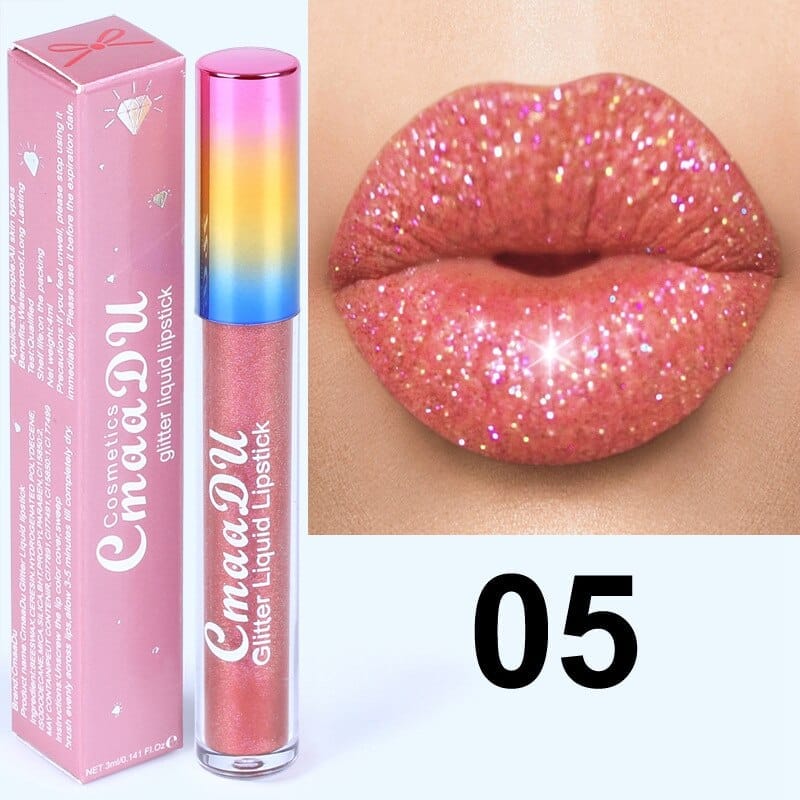 Glitter Lips Makeup Liquid Lipstick Waterproof Long Lasting Lipsticks Metallic Shinny Women's Lip Gloss BENNYS 