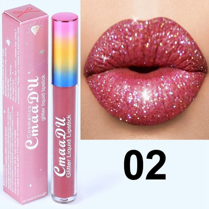 Glitter Lips Makeup Liquid Lipstick Waterproof Long Lasting Lipsticks Metallic Shinny Women's Lip Gloss BENNYS 