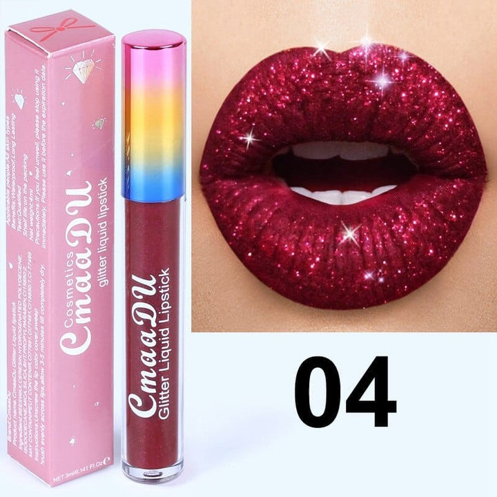 Glitter Lips Makeup Liquid Lipstick Waterproof Long Lasting Lipsticks Metallic Shinny Women's Lip Gloss BENNYS 