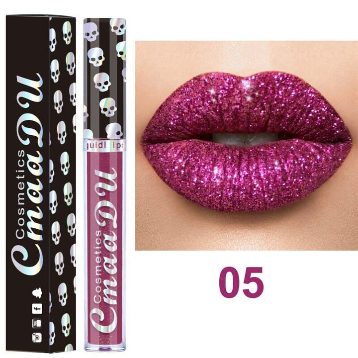 Glitter Lips Makeup Liquid Lipstick Waterproof Long Lasting Lipsticks Metallic Shinny Women's Lip Gloss BENNYS 