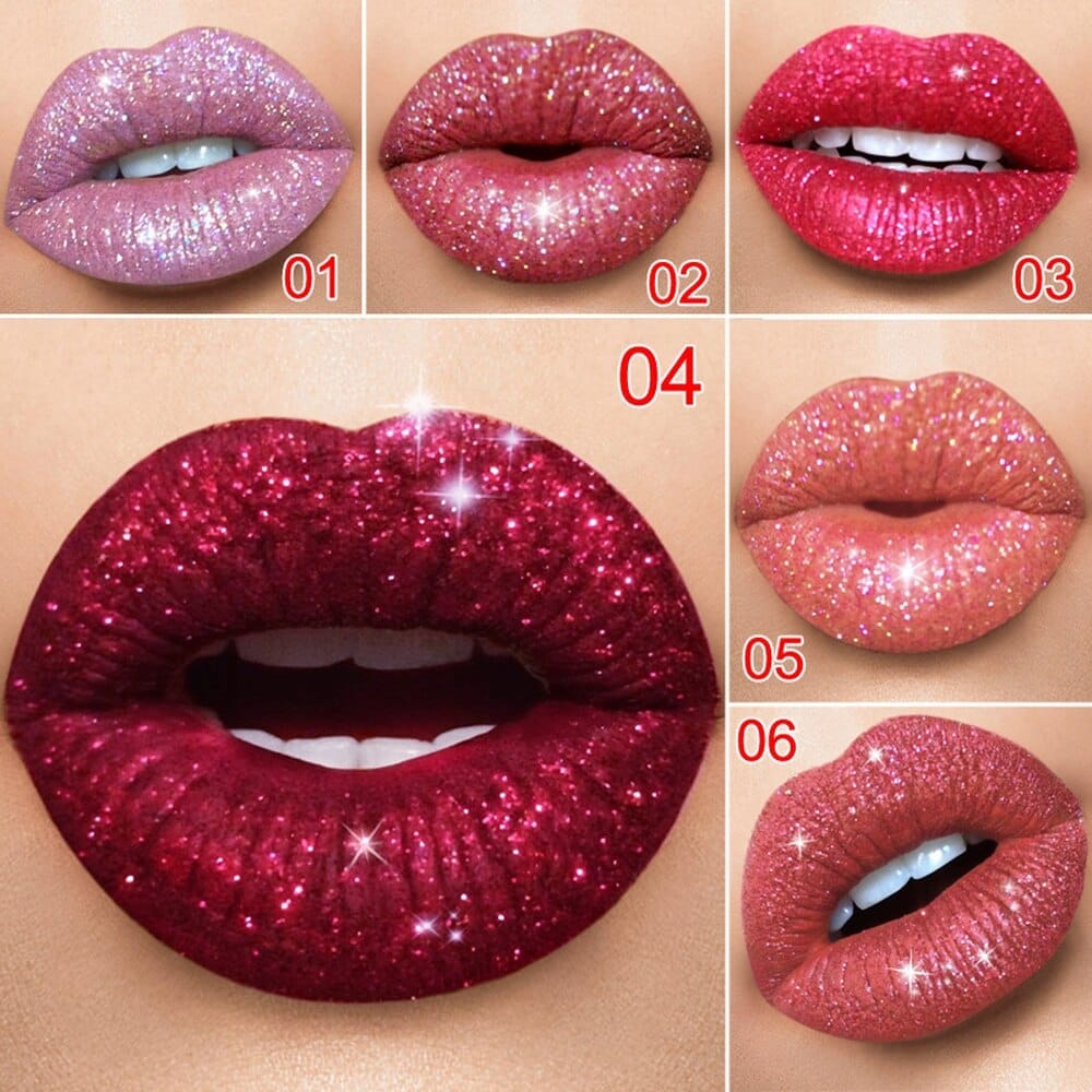 Glitter Lips Makeup Liquid Lipstick Waterproof Long Lasting Lipsticks Metallic Shinny Women's Lip Gloss BENNYS 