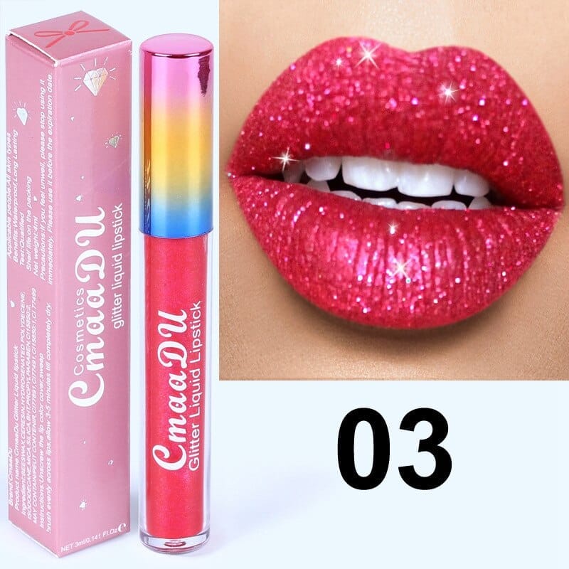 Glitter Lips Makeup Liquid Lipstick Waterproof Long Lasting Lipsticks Metallic Shinny Women's Lip Gloss BENNYS 