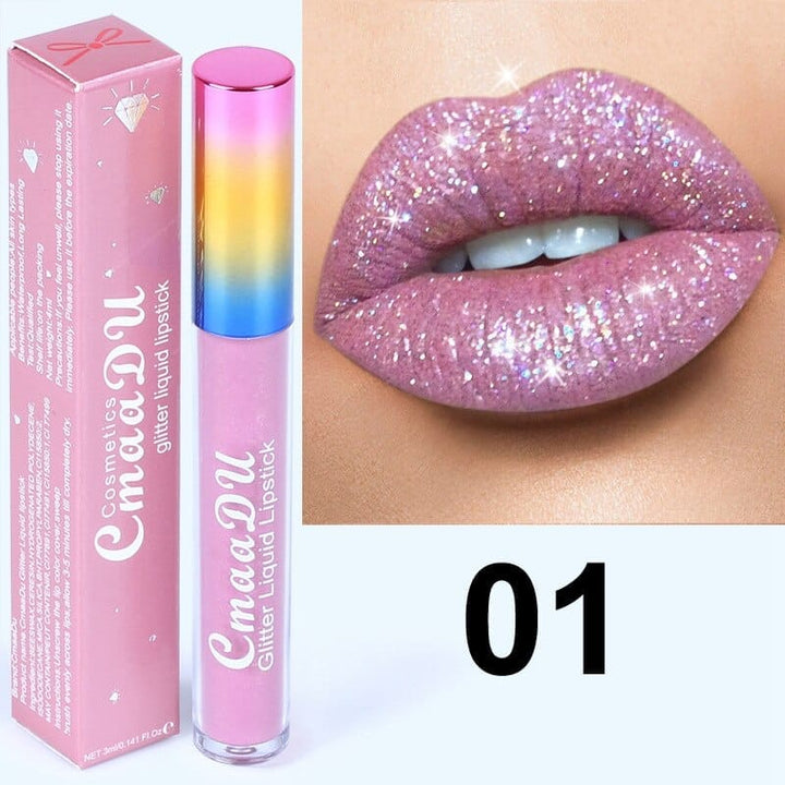 Glitter Lips Makeup Liquid Lipstick Waterproof Long Lasting Lipsticks Metallic Shinny Women's Lip Gloss BENNYS 