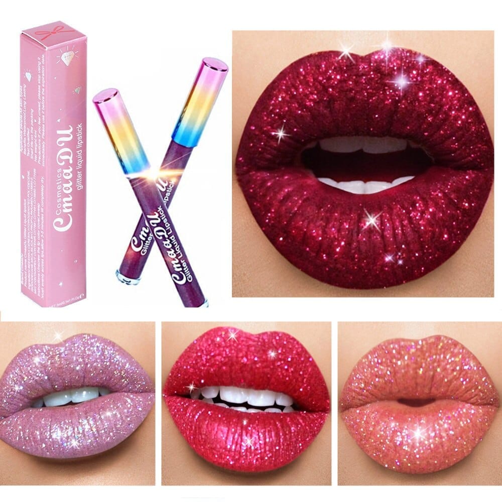 Glitter Lips Makeup Liquid Lipstick Waterproof Long Lasting Lipsticks Metallic Shinny Women's Lip Gloss BENNYS 