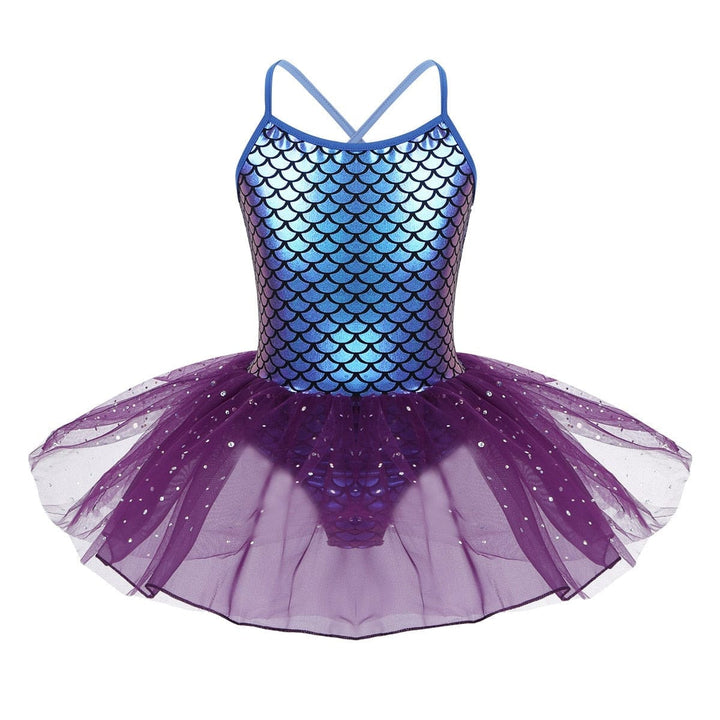 Glitter Mermaid Gymnastics Dress for Toddler Girls BENNYS 