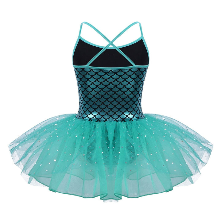 Glitter Mermaid Gymnastics Dress for Toddler Girls BENNYS 