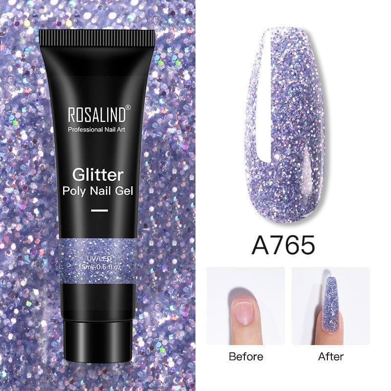 Glitter Poly Nail Gel Extension 15ml Gel Polish All For Manicure Poly Builder Gel Semi Permanent Soak Off Nail Art BENNYS 