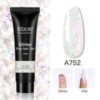 Glitter Poly Nail Gel Extension 15ml Gel Polish All For Manicure Poly Builder Gel Semi Permanent Soak Off Nail Art BENNYS 