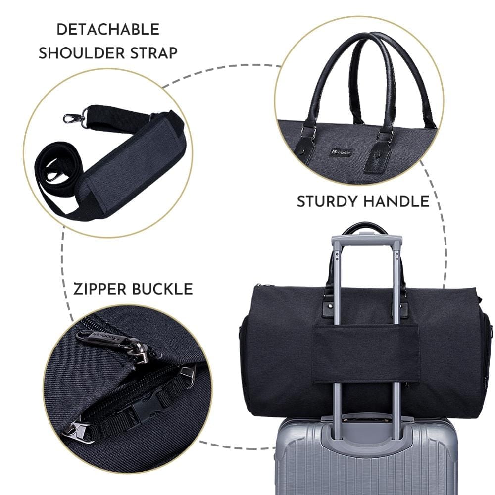 Grey Carry On Business Travel Duffel Bag Cosmetic Bag Overnight Weekender Bag  Duffel Hanging Clothes Bag in 2020 BENNYS 