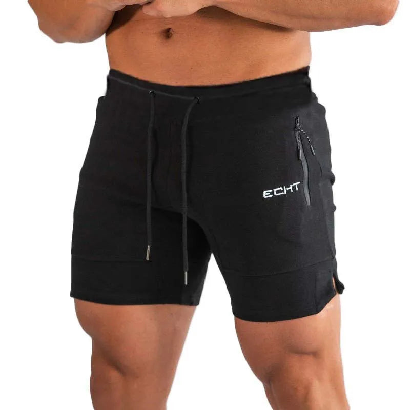 Sports Shorts for Men Beach Shorts Zip Pocket Bodybuilding Sweatpants