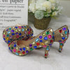 Multicolored Crystal Wedding Shoes For Women-Shoes-Bennys Beauty World