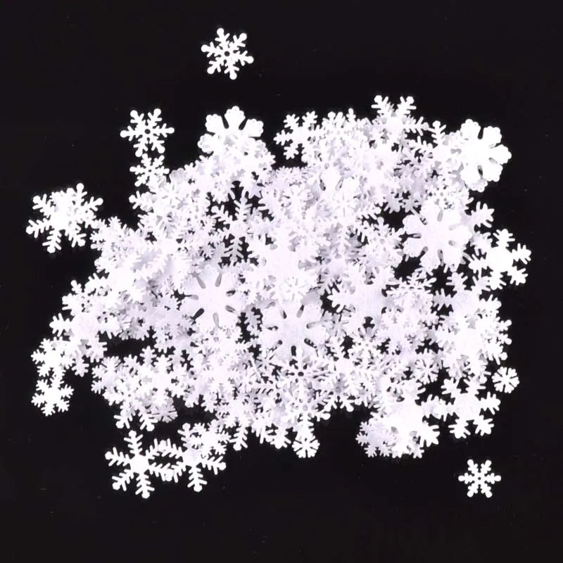 White Felt Snowflake Christmas Sticker