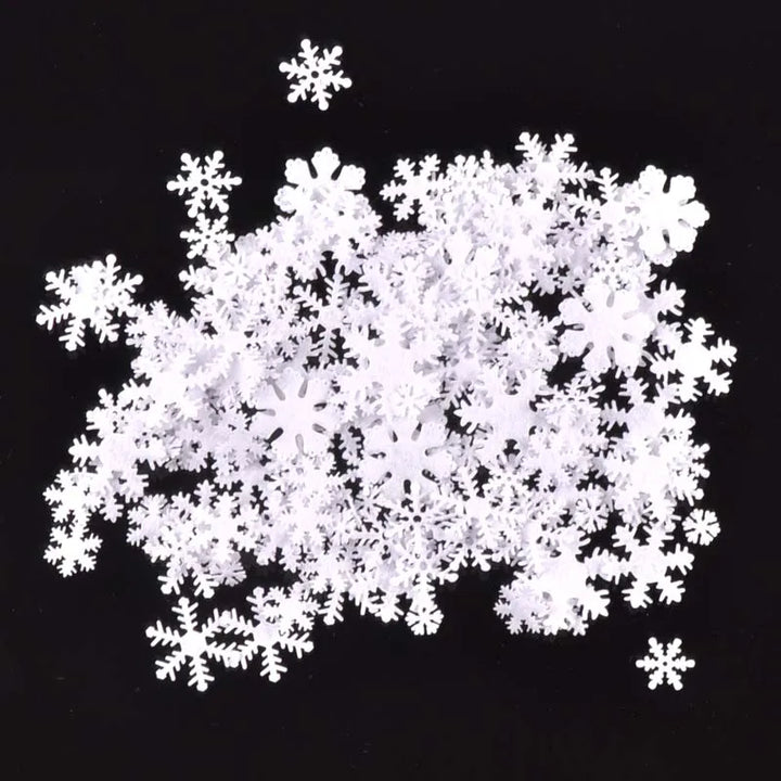 White Felt Snowflake Christmas Sticker