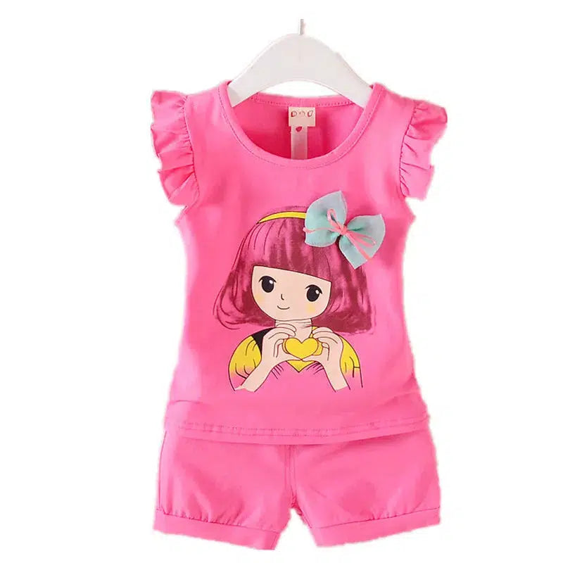 Summer Fashion Baby Girl Clothes Children Cartoon Sportswear-Baby-Bennys Beauty World