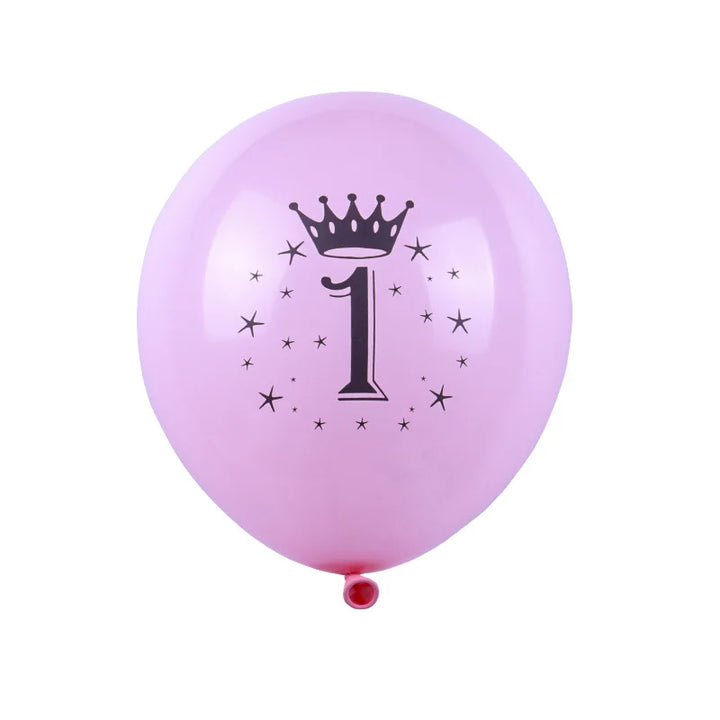 10pcs happy birthday balloons party decorations pink and blue balloons