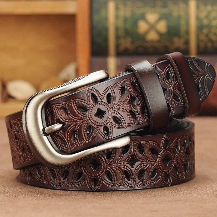 Leather Belts for Women Vintage Pin Buckle Strap Jeans-Belt-Bennys Beauty World