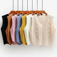 Women's Sweater Vest Fall Sleeveless Knitted Outerwear