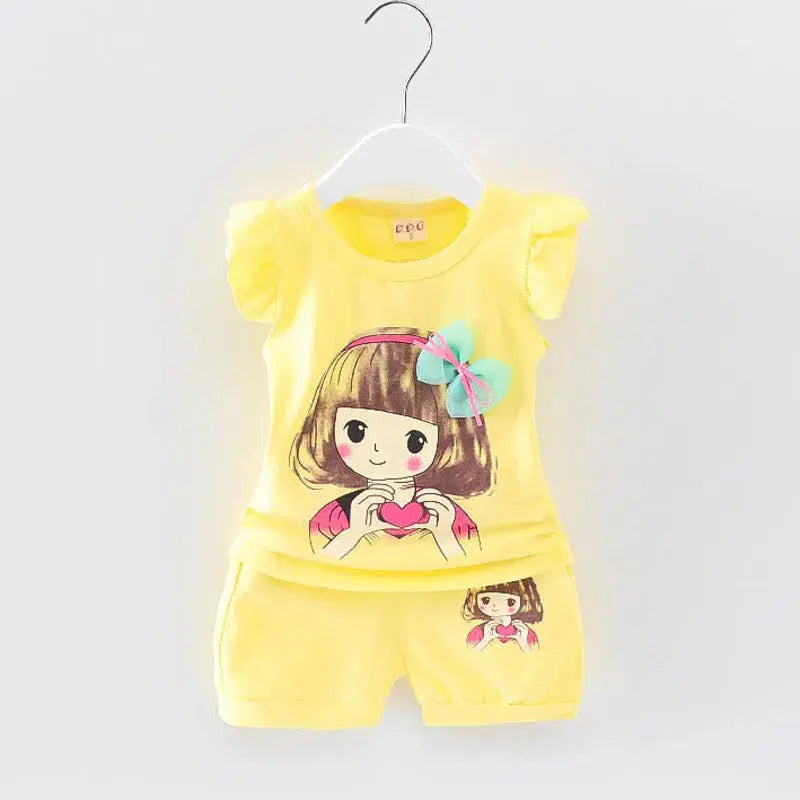 Summer Fashion Baby Girl Clothes Children Cartoon Sportswear-Baby-Bennys Beauty World