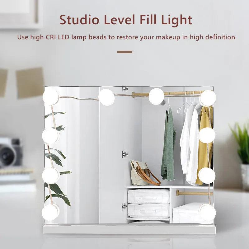 LED Make up Mirror Light Bulbs USB Hollywood Vanity Makeup Mirror Lights Bathroom Dressing Table Lighting Dimmable LED Wall Lamp-Arlik interiors