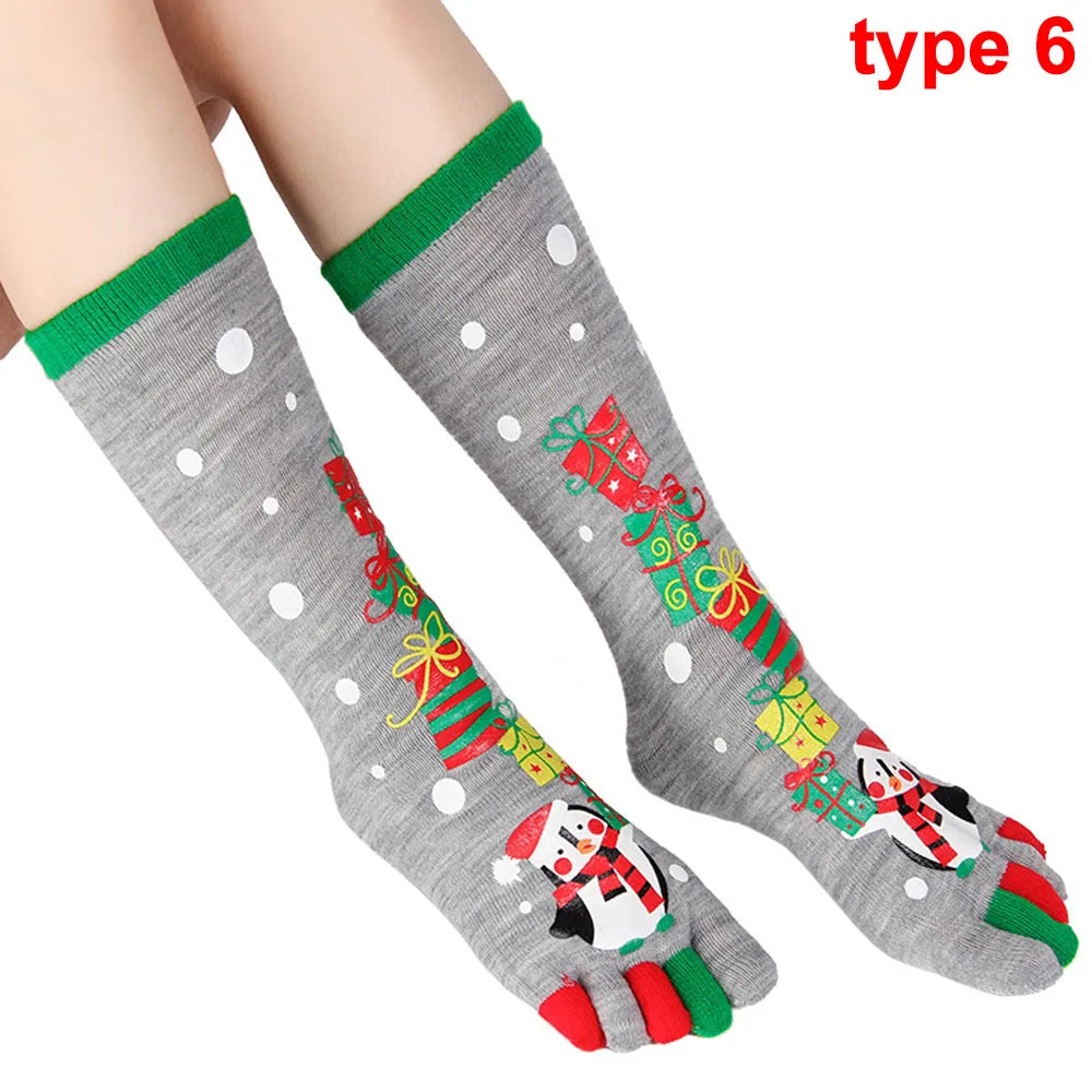 Fashion Christmas Toe Socks Santa Claus Gift Kids Unisex Xmas Cartoon Socks