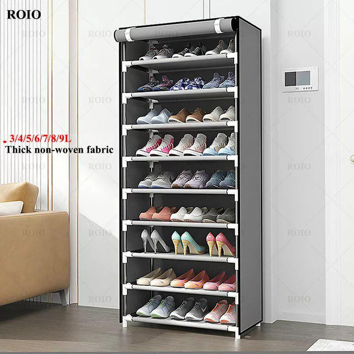 Simple Shoe Cabinet Dustproof Fabric Organizer-Shoe Racks & Organizers-Arlik interiors