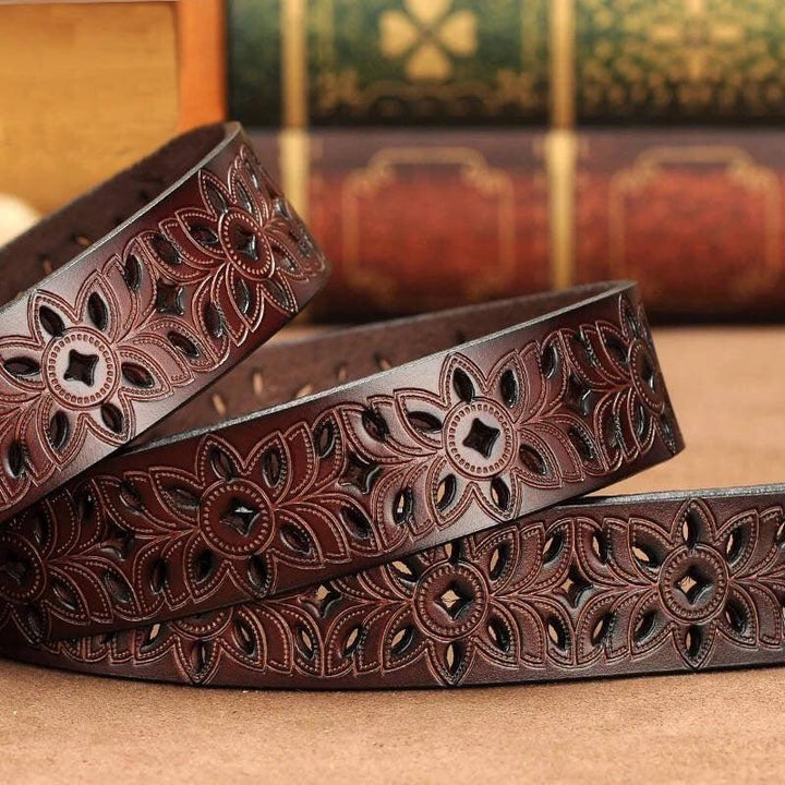 Leather Belts for Women Vintage Pin Buckle Strap Jeans-Belt-Bennys Beauty World