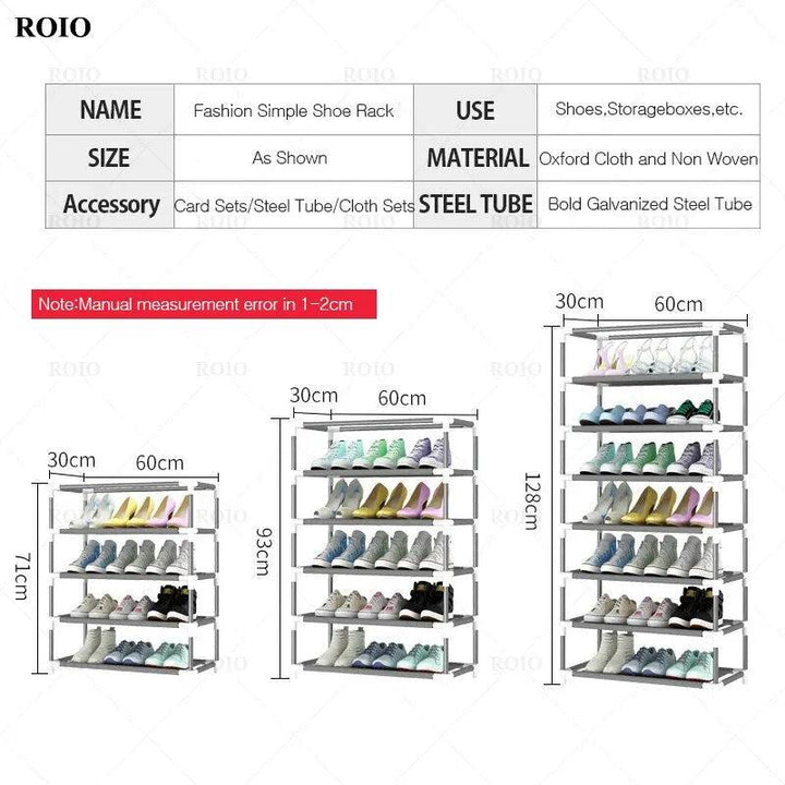 Simple Shoe Cabinet Dustproof Fabric Organizer-Shoe Racks & Organizers-Arlik interiors