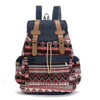 Women Printing National Backpack Canvas School Bags For Teenagers-bag-Bennys Beauty World