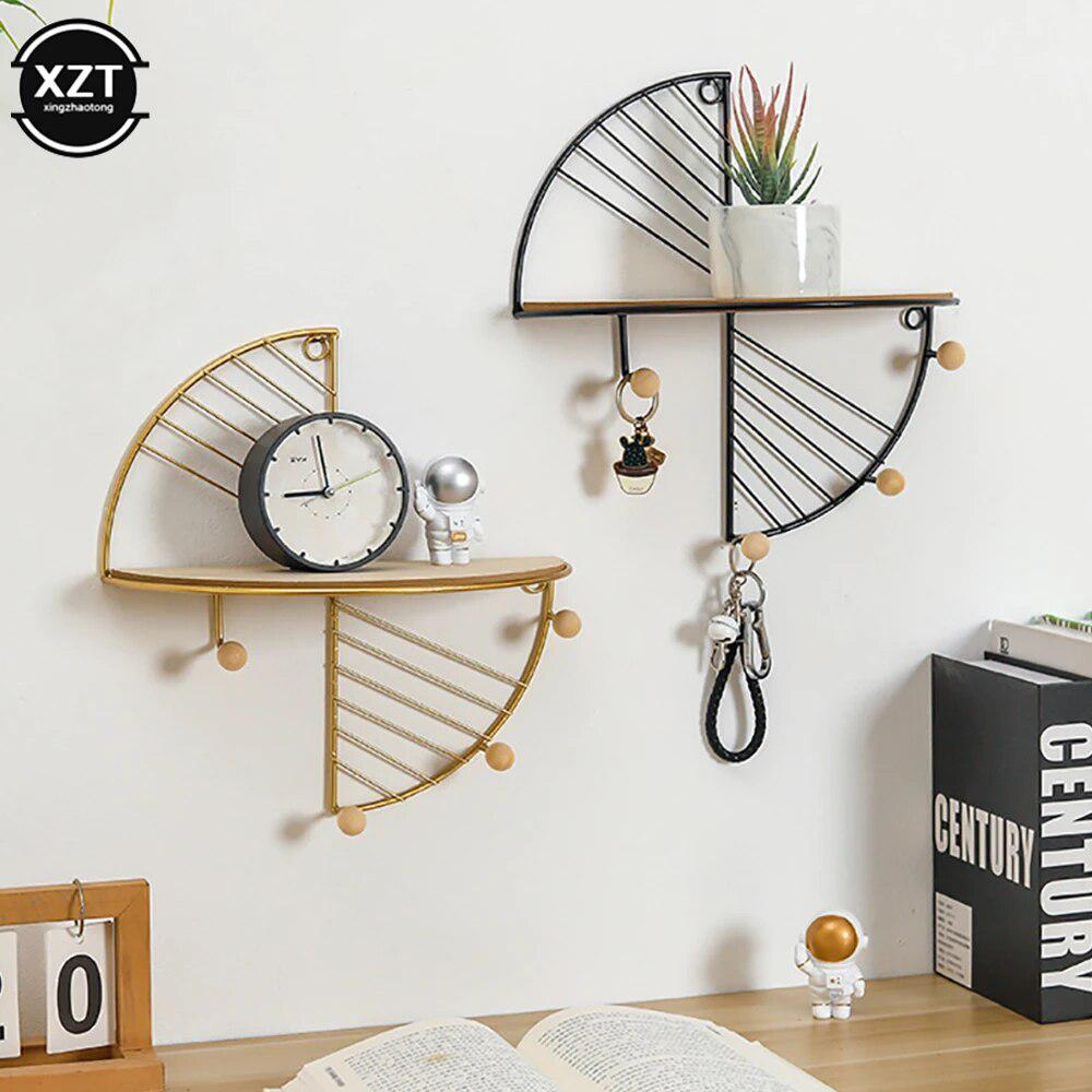 Wall Hanging Storage Rack Living Room Decor-Wall Clocks-Arlik interiors