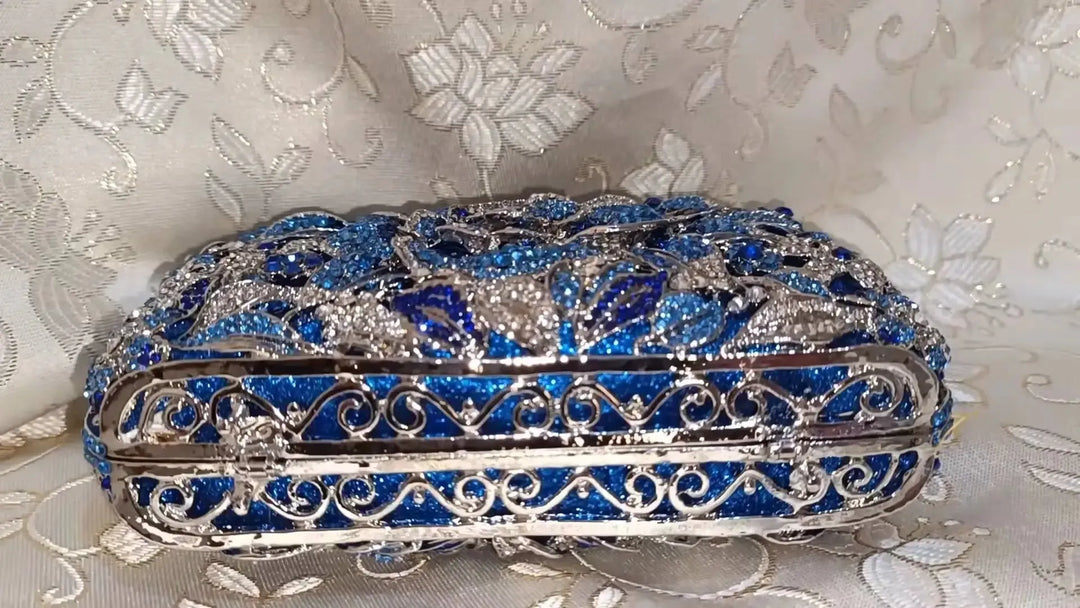 Crystal Rhinestone Evening Clutch Bag - Bennys Beauty World