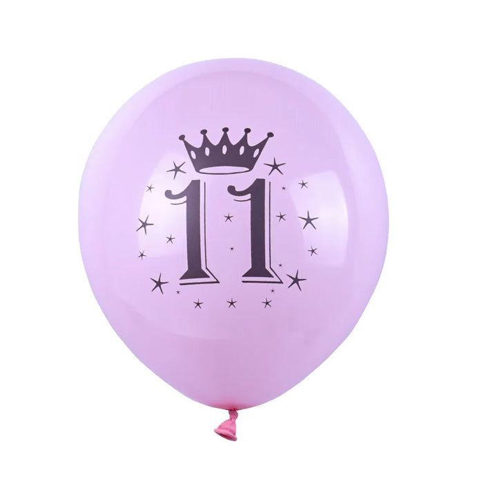 10pcs happy birthday balloons party decorations pink and blue balloons