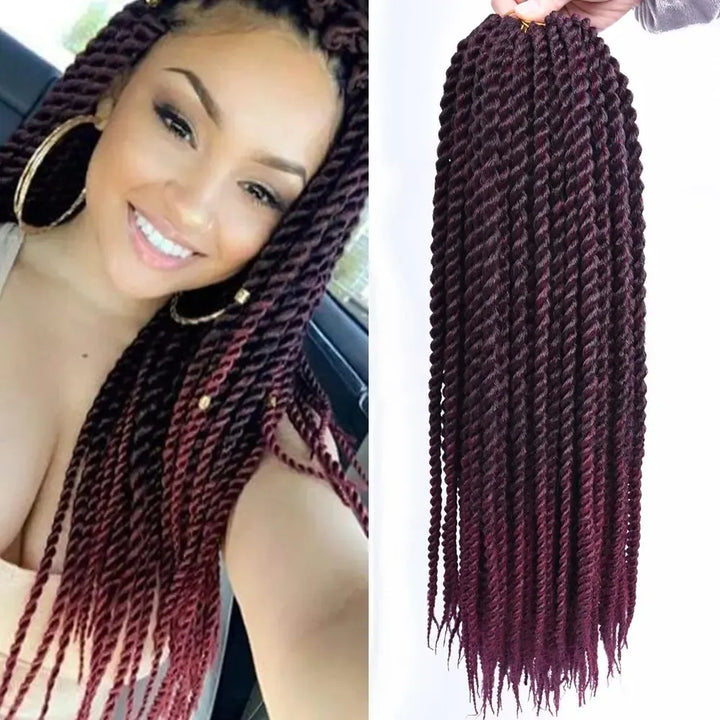 Full Star Pre-Twisted Crochet Braids – 30 Strands/Pack Synthetic Ombre Braiding Hair-braids-Bennys Beauty World