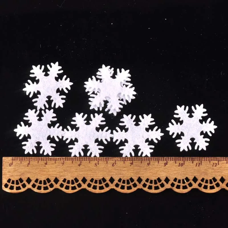 White Felt Snowflake Christmas Sticker