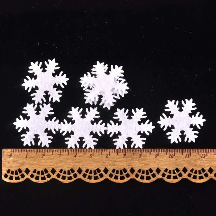 White Felt Snowflake Christmas Sticker