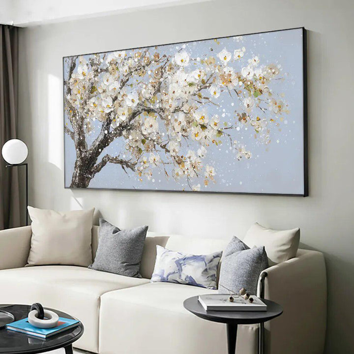 Plum Blossom Flower Oil Painting Landscape Painting Art Poster and Printing for Living Room Decoration Printing on Canvas-Arlik interiors