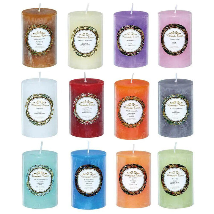 Household Smokeless Column Wax Scented Candles Church Wedding Birthday Holiday Scented Buddhist Creative Candles-Arlik interiors