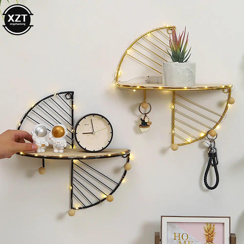 Wall Hanging Storage Rack Living Room Decor-Wall Clocks-Arlik interiors