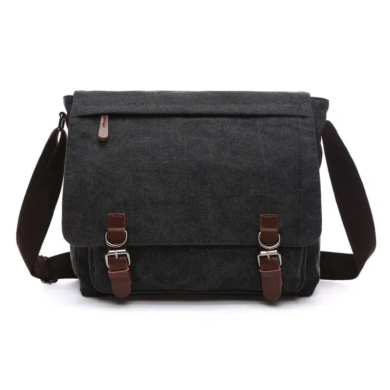 Canvas Laptop Shoulder Bag Messenger Bag Men Casual Crossbody Bags School Bookbag-Bennys Beauty World