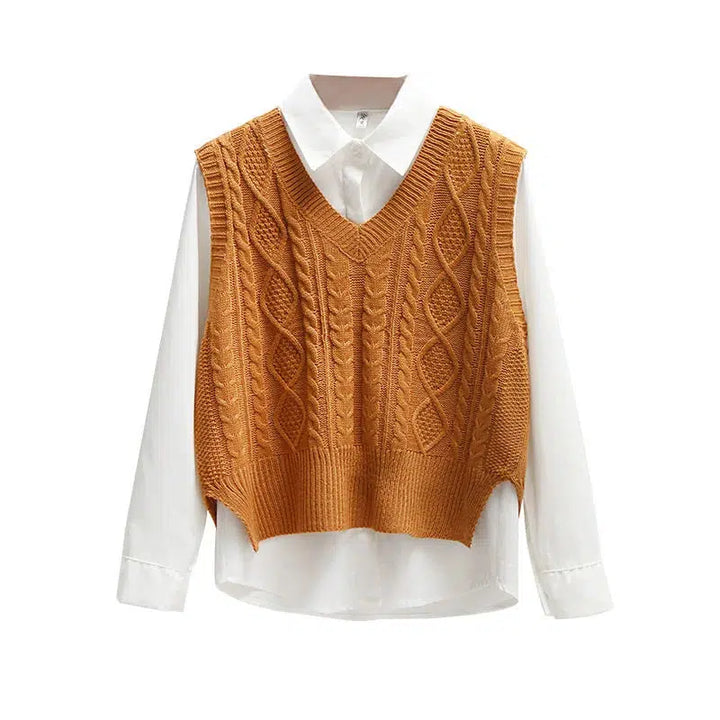 Women's Sweater Vest Fall Sleeveless Knitted Outerwear Bennys Beauty World