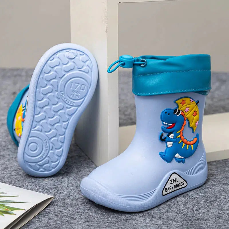 Removable Plush Rain Boots Toddler Waterproof Shoes-Shoes-Bennys Beauty World