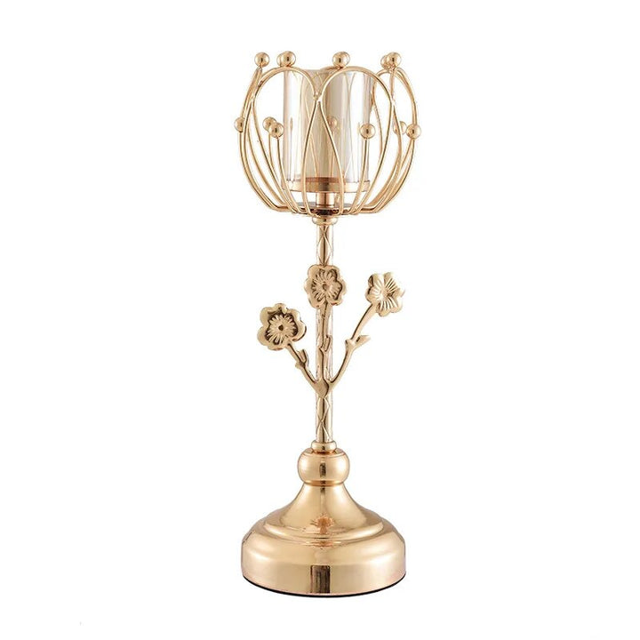 Nordic gold colour candlestick-Arlik interiors