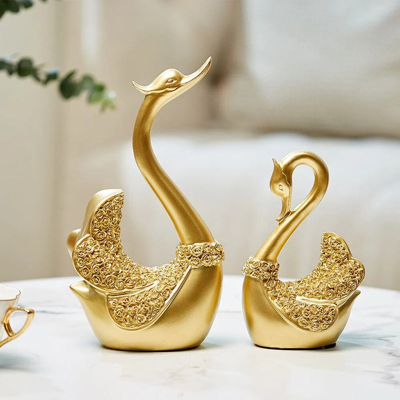 Desktop Decor Figurine in a Golden Color-Ornaments-Arlik interiors