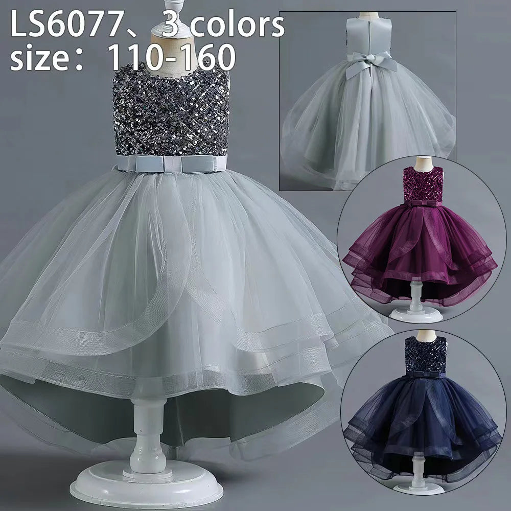 Girls Princess Bow Dress – Tutu Ball Gown for Parties & Birthdays