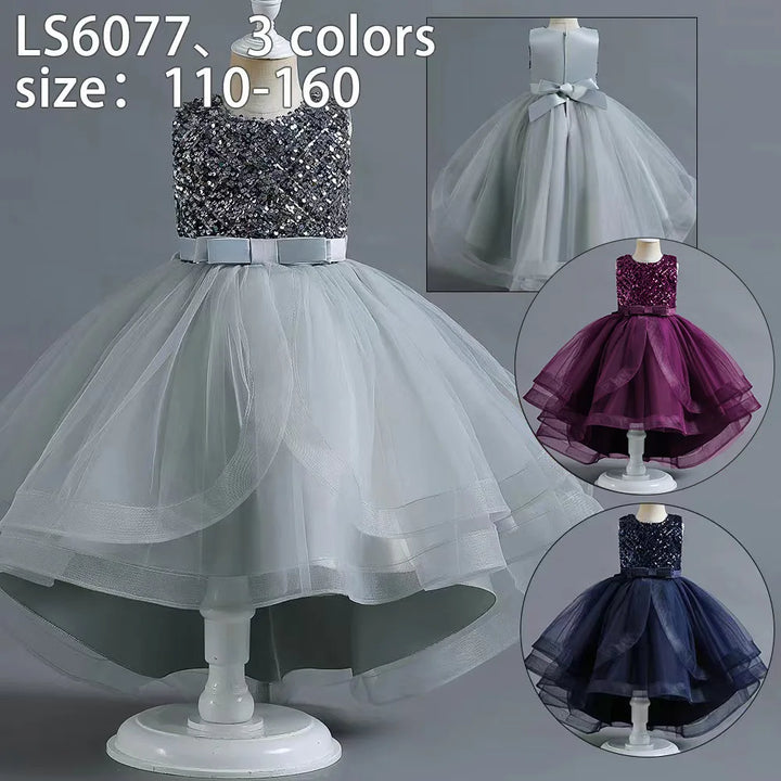 Girls Princess Bow Dress – Tutu Ball Gown for Parties & Birthdays