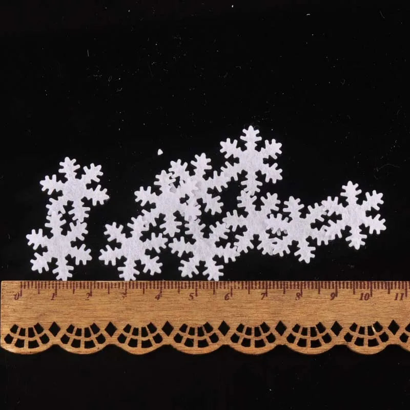 White Felt Snowflake Christmas Sticker